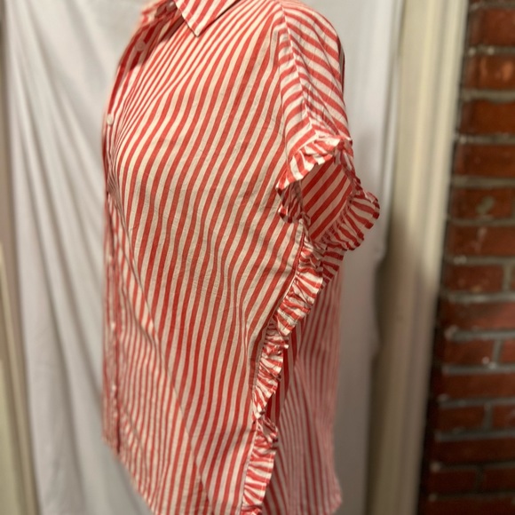 Red and White Strip short sleeved top - Picture 4 of 11